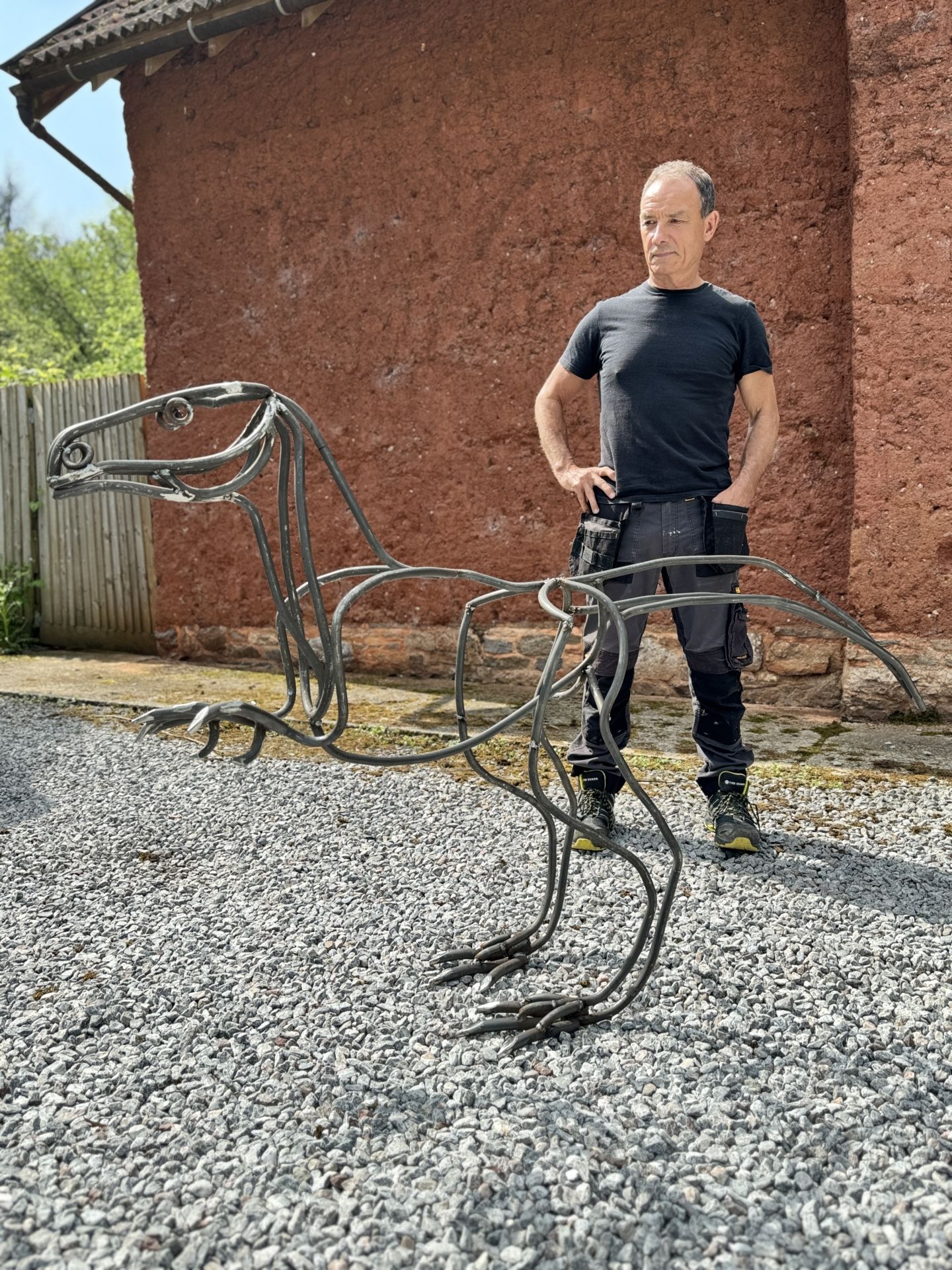 Allan poxton dinosaur sulpture cockington court 53