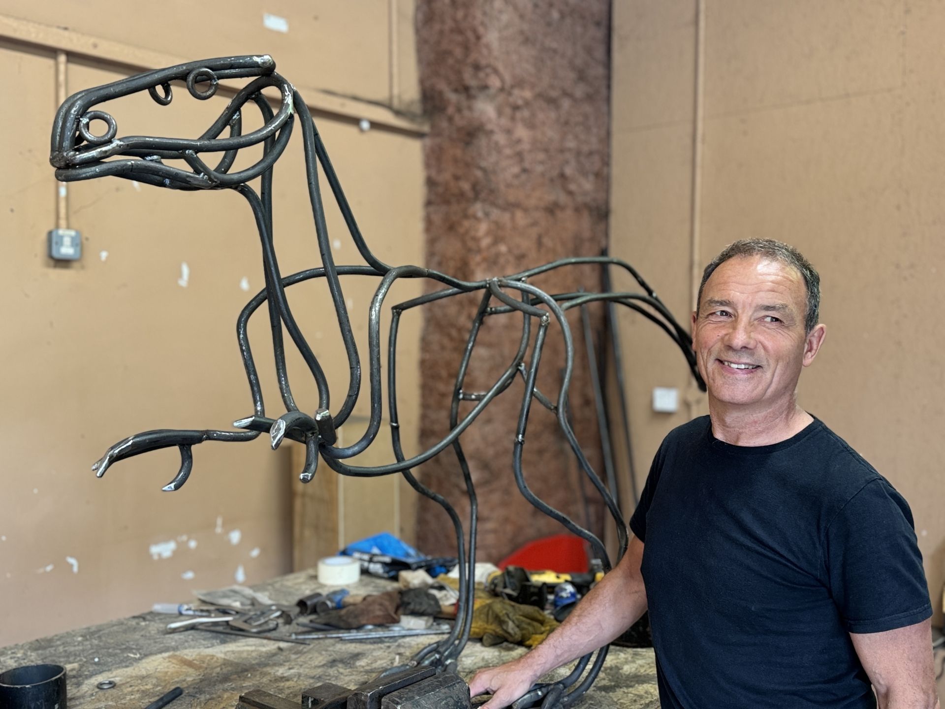 Allan poxton dinosaur sulpture cockington court 54